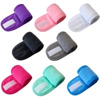 Sport Cotton Fastener Tape Headband Adjustable Soft Velvet Headbands Hair Scarf Band Non-Slip Makeup Hairbands