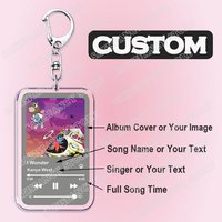 Custom Song Singer Music Keychain Album Cover Photo Keyring Boyfriend Girlfriend Valentines Birthday Wedding Fans Friends Gifts