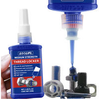 Threadlocker, Fast-Drying, Medium-Strength Screw Locking Agent, Anaerobic Adhesive, Anti-Loosening Screw Glue, Nut and Screw Fastening Adhesive, Removable