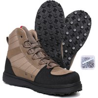 Men's Fishing Wading Boots Rubber Sole Lightweight Anti-Slip Hunting Rubber Bottom Waders Shoes With Metal Wading Studs