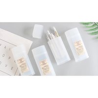 Transparent Pencil Case Plastic Simple Stationery Solid Color Student Pencil Box