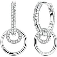 925 Sterling Silver Earrings Women Sparking Multi Coil Snake Drop Earring For Anniversary Wedding Jewelry Gifts