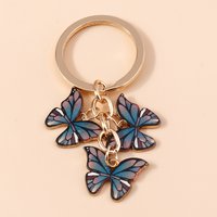 Delicate Enamel Butterfly Keychain Charms Animal Keyrings for Women Men Handbag Pendant DIY Keyrings Jewelry Accessories
