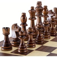 7.8cm/ 3-inch new high-end solid wood chess piece set, 32 pieces for desktop entertainment game