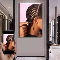custom photo 1pcs A4-A3-A2 HD printing canvas Hairstyle Art Print - Poster for Hair Studio Wall Decor & Beauty Shop Advertising