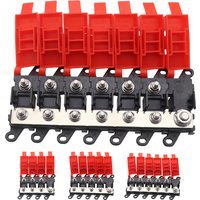 3/4/5/6 Way Distribution Block Car Midi Fuse Box Block Holder 200A Bolt On Fuse Type Power Distribution for RV Car Boat Bus