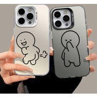 Funny Stickman Phone Case For iPhone 17 16e 16 15 14 13 12 11 mini Pro Max X XR XSMAX 8 7 Air Plus Anti Fall Matte Back Cover