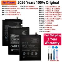 2026 Original Phone Battery For Xiaomi Redmi Note 4 4X 3 3S 3X 4X 4A 3 pro 5 5A 6 6A Pro Mi4C Mi 5X Mi 5 Mi5 M5 Mi6 Batteries