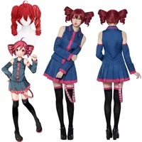 Anime Kasane Teto Cosplay Costume Wig Halloween Party Suit Kasane Teto Cosplay Costume Wig Halloween Party Suit