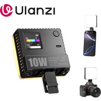 Ulanzi C10RGB Pocket Power 10W RGB Video Light 1800K-9000K Bi-Color LED Light for Phone Camera Tripod Video Vlog Photography
