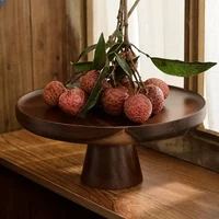 Walnut Color Solid Wood Cake Tray Ins Style Household Living Room Sum Dish Dessert Table Display Frame Wood Fruit Tray