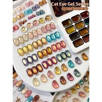 XEIJAYI 12-Colors Pattern Gel Smudges Canned High Saturation Popular Semi-Solid Nail Polish Gel Nail Salon for Special Use
