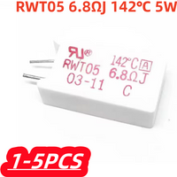 1-5 Teile/los 100% Neue RWT05 6,8 ΩJ 142 ℃ 5 W 6,8 Ohm Zementwiderstand mit Temperaturschutz