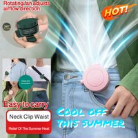 2-in-1 USB Clip Fan Mini Portable Hanging Neck Fan Ultra-Silent Powerful Breeze Handheld Desktop Fan for Office Outdoor Camping