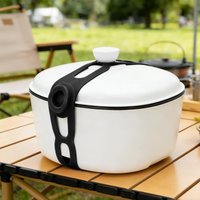 Silicone Pot Lid Strap Reusable Elastic Tie Silicone multi-functional Self-locking Lid Securing Strap For Kitchen Food Storage