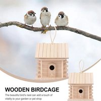 Wooden Bird House Hanging Nesting Box Bird Cage Accessories For Outside Home Garden Bird Nests Decoration