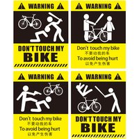 AliExpress NONE Funny Warning Anime Sticker DON’T TOUCH MY BIKE Mountain Road Bike Decorative Stickers Decal for MTB Electric Bicycle Motorcycle
