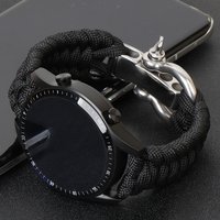 Bracelet tressé en Nylon, 20mm 22mm, pour Samsung Galaxy Watch 3/4/5 41/45mm 40/44mm 42/46mm, pour Huawei GT3 GT 2e GT2
