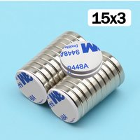 15x3mm Super Powerful Round Neodymium Magnet With double-sided adhesive Magnet N35 Strong Permanent Magnetic imanes