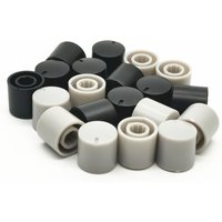 10pcs Potentiometer Knob 14*13mm 6mm Shaft Hole Dia Plastic Threaded knurled Potentiometer Knobs Caps