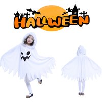 Halloween ghost capes and cloaks for children, boys and girls. Cute white ghost demons glow in the dark. Cape role-playing costu