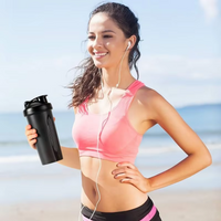 600ml/20oz Sports Shake Cup with Metal Stirring Ball - Perfect for Protein Powder Mixing and Hydration on the Go