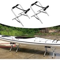 2Pcs Foldable Kayak Stands Accessories Heavy Duty Kayak Storage Racks for Outdoor Paddle Boards Surfboard Canoes Indoor