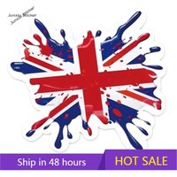 AliExpress NONE British Flag Logo Stickers | Waterproof Vinyl Retro Water Splash Decals, Red Water Splash Design, 3D Effect for Car, Bike Laptop