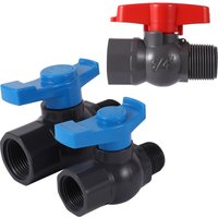 Robinet à tournant sphérique en PVC 3/4 "/1 pouce, 1 pièce, robinet d'eau, adaptateur de robinet d'aquarium, interrupteur d'eau de jardin, contrôleur d'eau d'irrigation de jardin