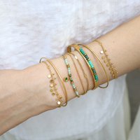 WILD & FREE Vintage Stainless Steel Charm Bracelet Combination for Women Chic Exquisite Elegant 18K Gold Plated Jewelry