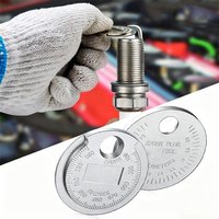 Professional Coin-Style Spark Plug Gap Gauge, 0.6-2.4mm (0.020-0.100") Feeler Spark Plug Gauge Tool, for Auto Engine Adjustment