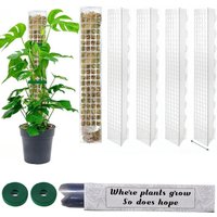 24/36/48Inch Climbing Plant Water Moss Column Indoor Plastic Moss Pole for Sphagnum Support Potted Plants Sticks Growth Garden