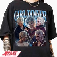 Astarion Baldurs Gate 3 Graphic T-Shirt, Unisex Men & Women Tee, Girl Dinner Meme Tshirt, Vintage Red BG3 Shirt