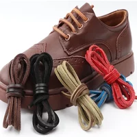 High Quality Flat Shoelaces Solid Leather Shoe Laces Classic Multicolor Leisure Shoes Outdoor Boots Shoelace for Woman Man