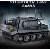 Le Yi Building Blocks Tiger Tank Super Large Caliber Model Educational Assembly Toy