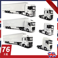 Diecast OXFORD 1:76 Scale Volvo DAF Semi-trailer Container Truck Alloy Car Model