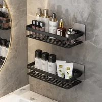 Wall Mounted Shower Rack Large Capacity No Drilling for Bathroom Kitchen Space Saving Easy Install Store Toiletries Cosmetics