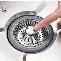 Anti-Clogging Sink Food Catcher Basket,Odor Filter Sink Plug New Kitchen Sink Drain Strainer,Stainless Steel Pop Up Sink Stopper
