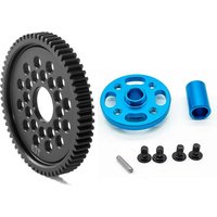 Metal Spur Gear and Gear Mount High Speed Gear Set 63T 64T 66T 71T 54500 for Tamiya TT-02 TT02 1/10 RC Car Upgrade Parts