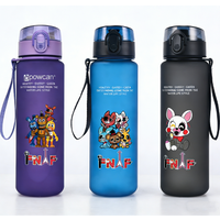 Five Nights At Freddys Plastic Sports Bottles 650ml High Capacity Water Cup School Travel Kawaii Sanding Drinking Drop-resistant