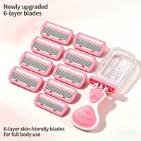 6 layer Thickened and Widened Aloe Vera Soap Blade Women Body Hair Removal Razor Suitable for full-body use
