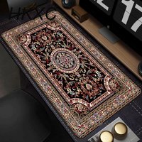 Computer Laptop Mouse Pads Persian Carpet Natural Rubber Decorative Desk Mats Washable Non-Slip Rubber with Precision Lock Edge