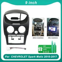 Car Radio Frame For 2010-2017 CHEVROLET Spark Matiz Auto Fascia Stereo Panel Dash Face Plate Bezel Trim CANBUS Cable Kit