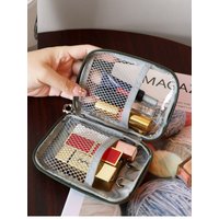 Portable Lipstick Pouch Transparent Touch-Up Cosmetic Pouch Cosmetic Organizer Travel Bluetooth Headphone Charging Cable Pouch