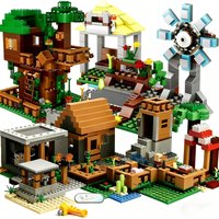 Stackable Building Bricks Village Town Windmill Island Kit, Perfect for Hobbyists, Best Choice for Thanksgiving & Birthday Gift