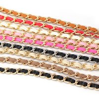 120CM PU Leder + Metall Kette Schulter Tasche Strap Für Frauen Mode Tasche Umhängetasche Frau Lederband Für handtasche