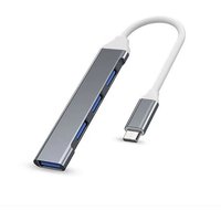 USB Hub Portable Splitter USB C to 4 USB Ports Extension Adapter Multiport USB Port Expander Data Cable fit for Laptop Desktop
