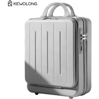Business Carry On Laptop Suitcase, 16 18 Inch Front Opening Travel Luggage, Lightweight Rainbow Color Boarding Case