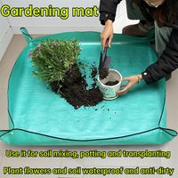 1Pc Thickened Waterproof Stain Resistant Gardening Mat, Turquoise Durable Easy Clean Soil Mixing Mat
