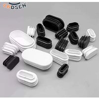 Oval Oblong Tubes End Caps Black/White Blanking Plugs Pipe Inserts Table Feet Chair Plastic Dust Plug Furniture Accessories